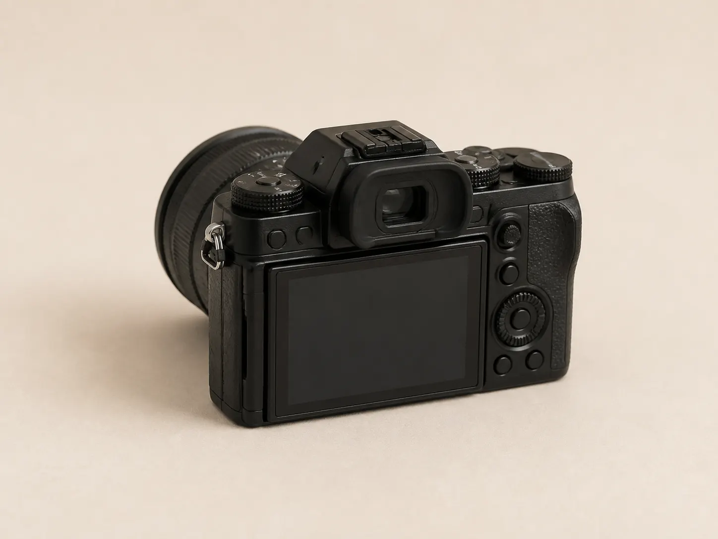 Mirrorless 24MP + Kit Lens สีดำ Obsidian มุมด้านหลัง